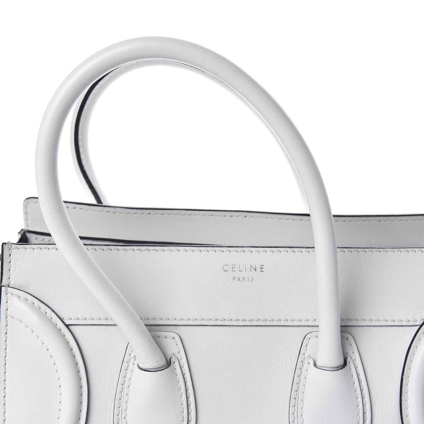 Calfskin Micro Luggage White