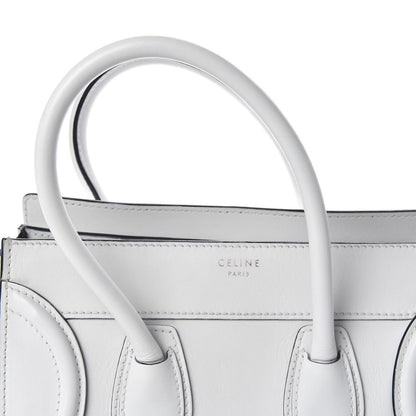 Celine Calfskin Micro Luggage White 9 of 12