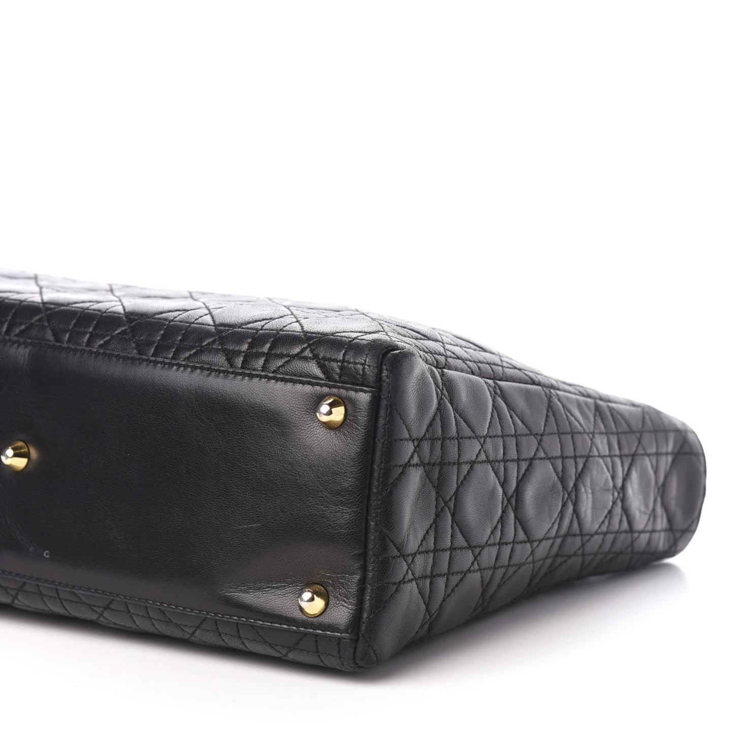 Lambskin Cannage Large Lady Dior Black