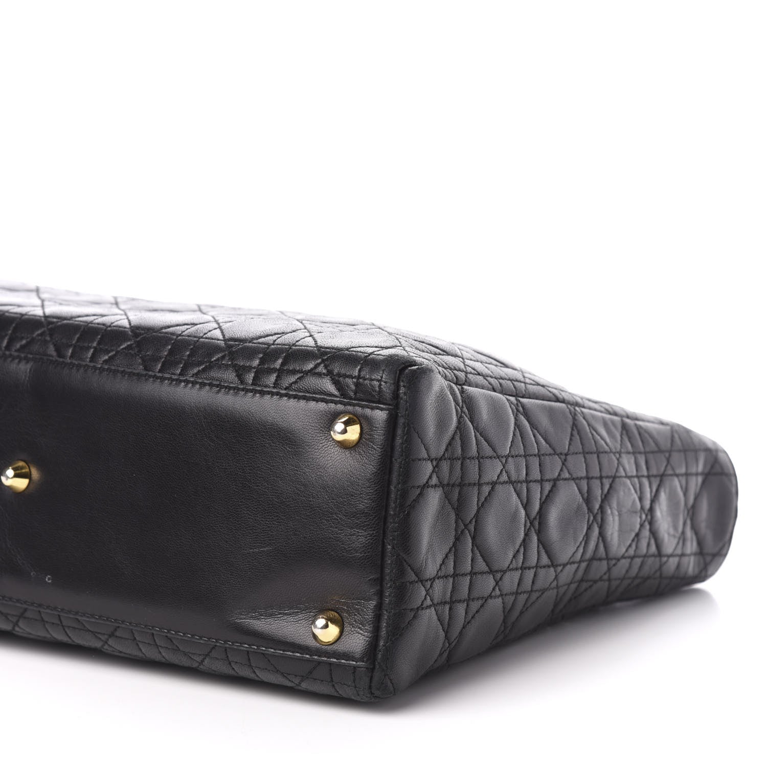 Christian Dior Lambskin Cannage Large Lady Dior Black 9 of 12