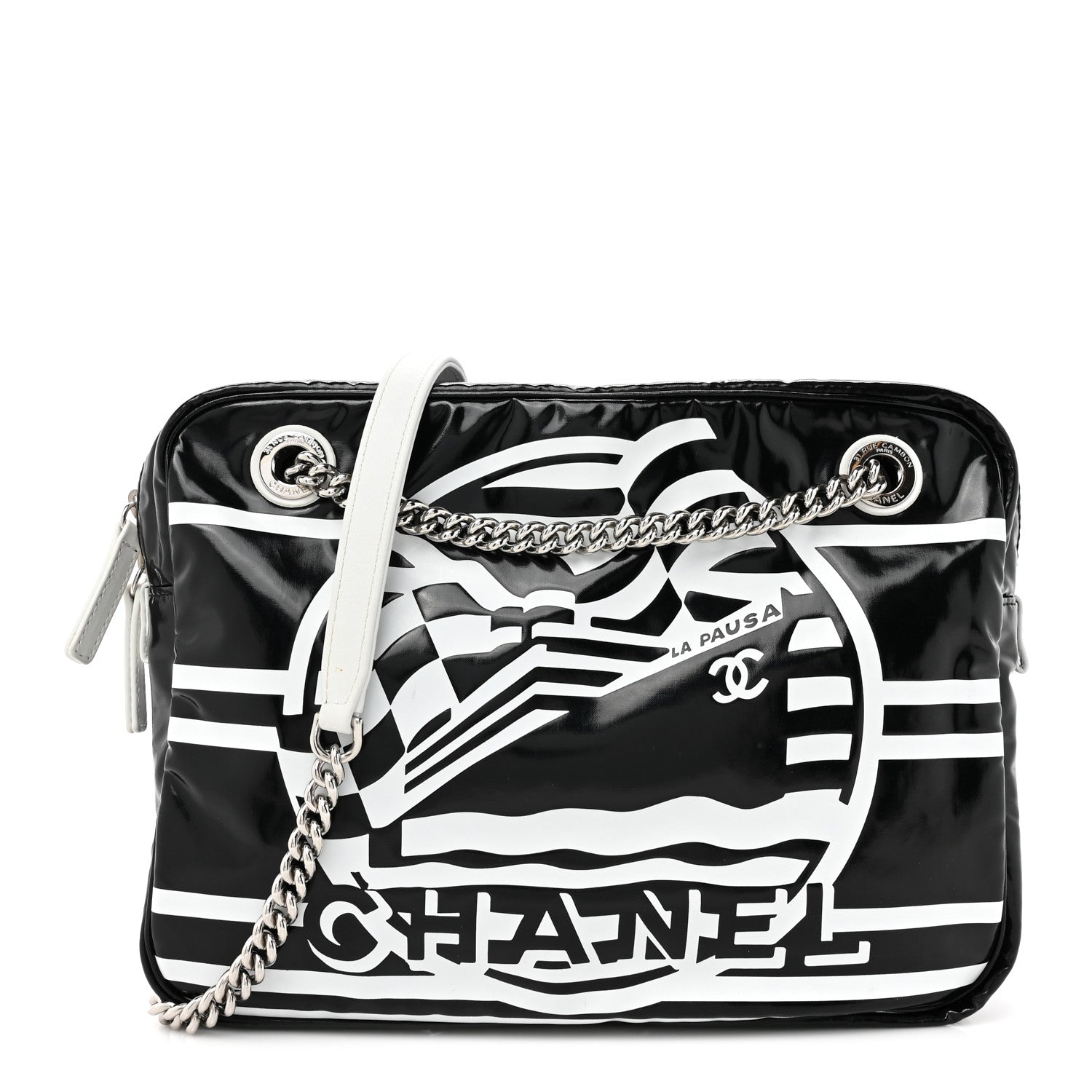 Chanel Vinyl Small La Pausa Camera Case Black 1 of 10