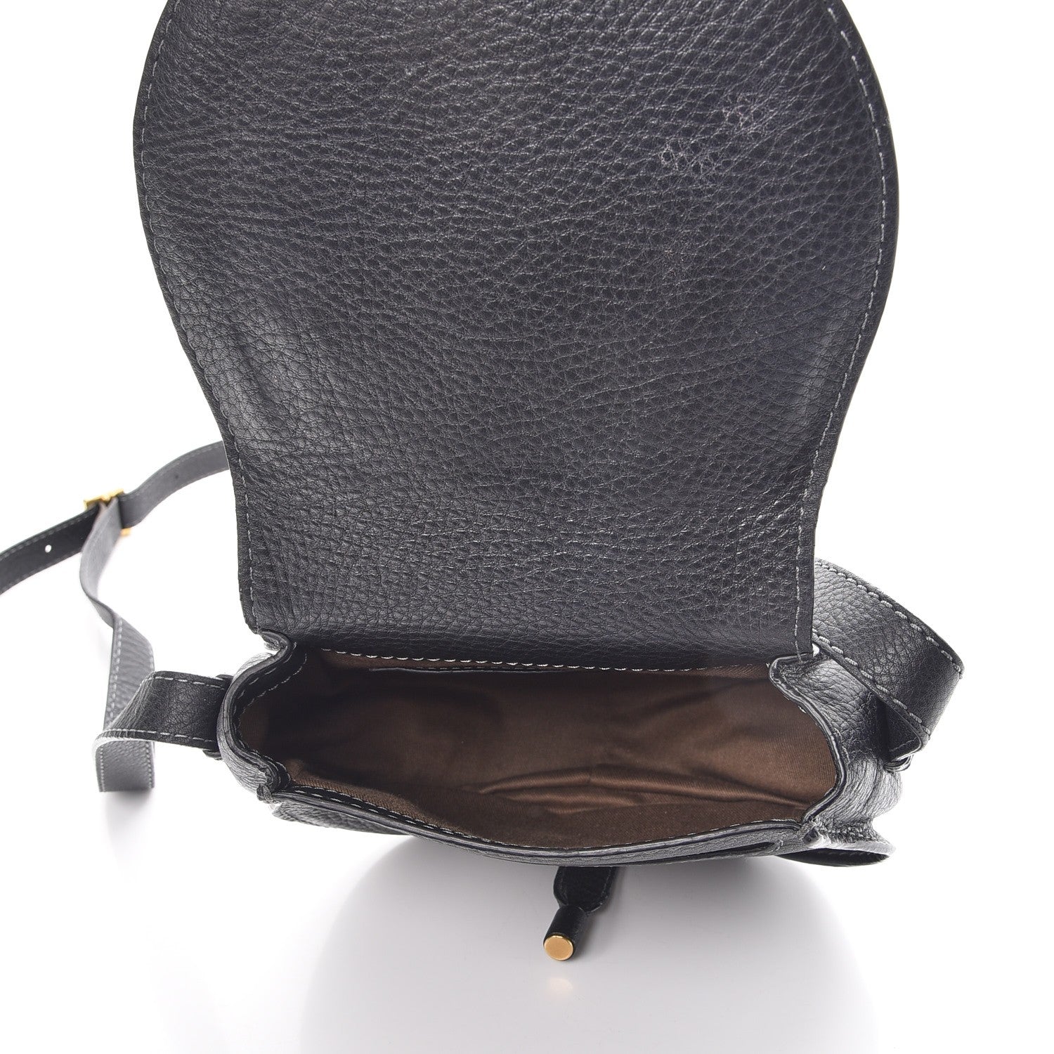 Chloe Calfskin Mini Marcie Round Crossbody Bag Black 5 of 10