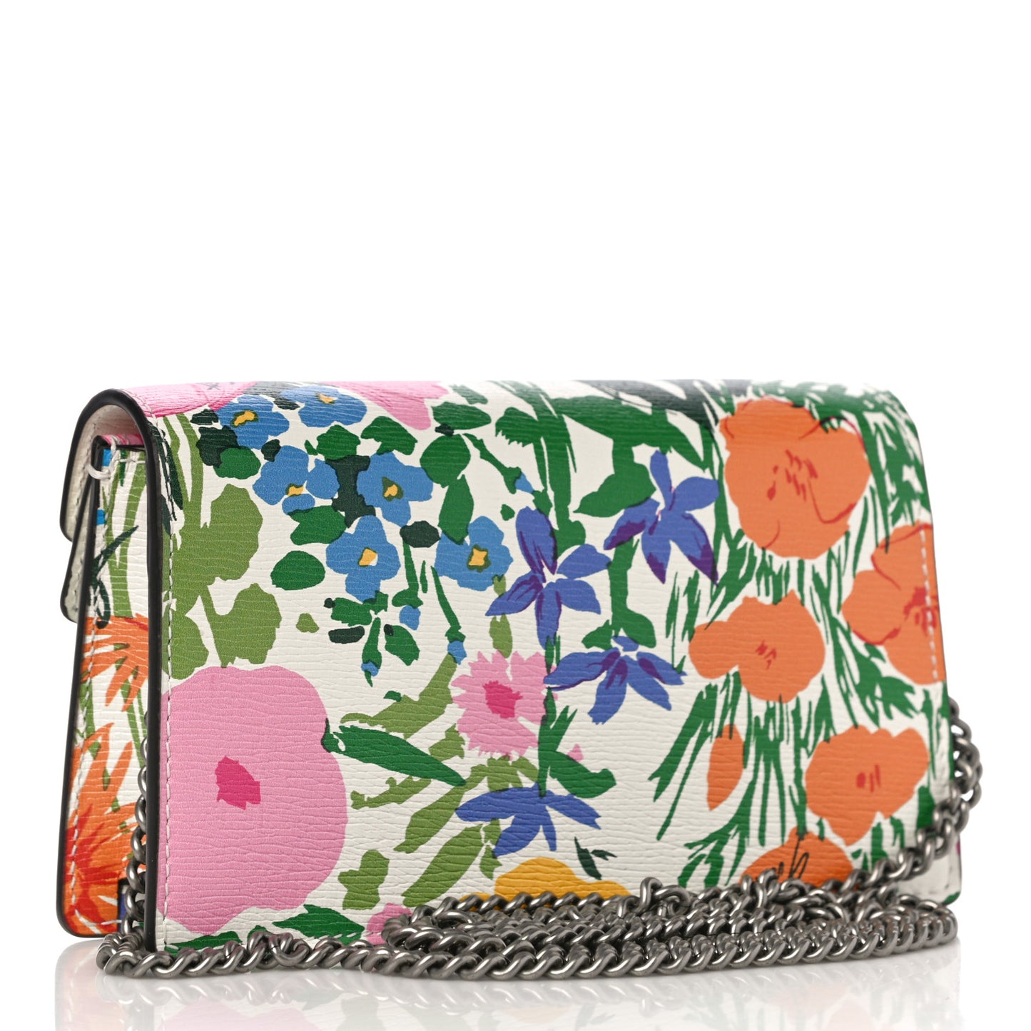 X KEN SCOTT New Shangai Calfskin Jardin D'Avril Floral Print Super Mini Dionysus Shoulder Bag Ivory Pink