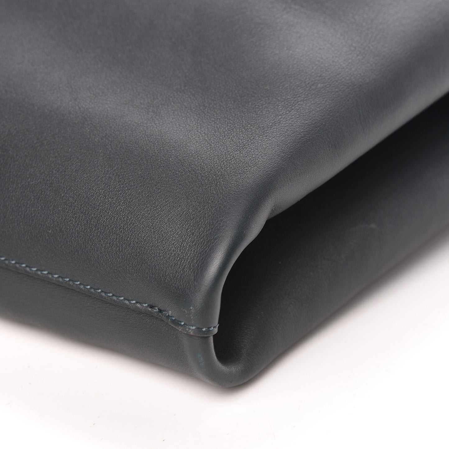 BURBERRY Calfskin Medium Grommet Detail Tote Grey