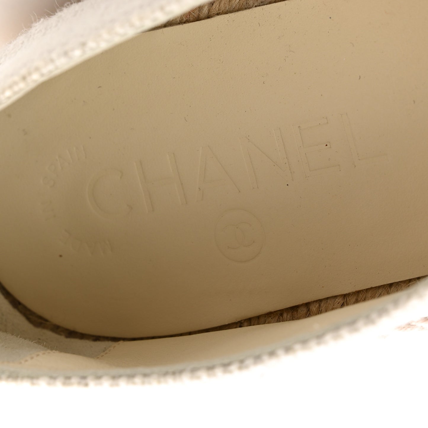 Linen CC Espadrilles 40 Beige Black