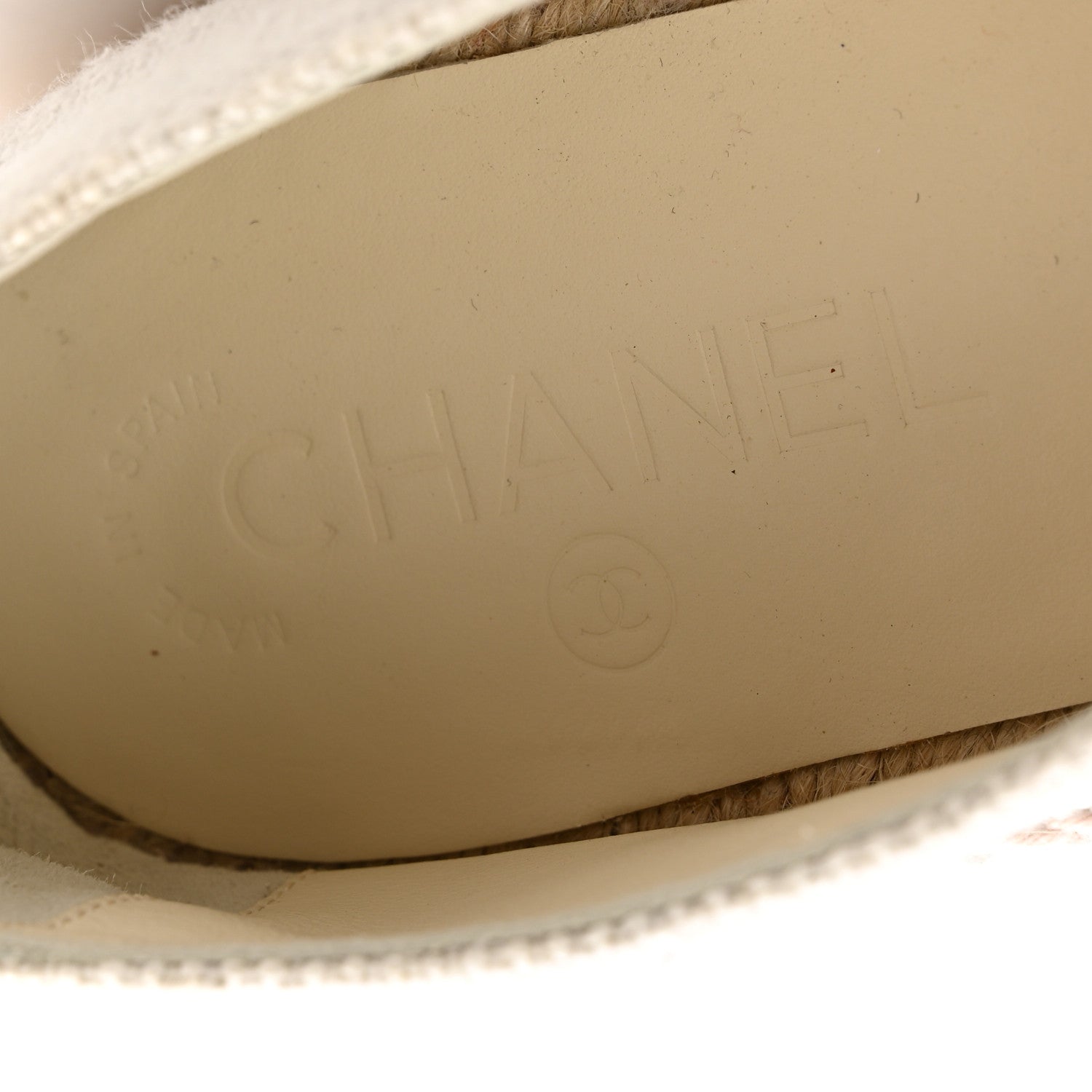 Chanel Linen CC Espadrilles 40 Beige Black 6 of 11