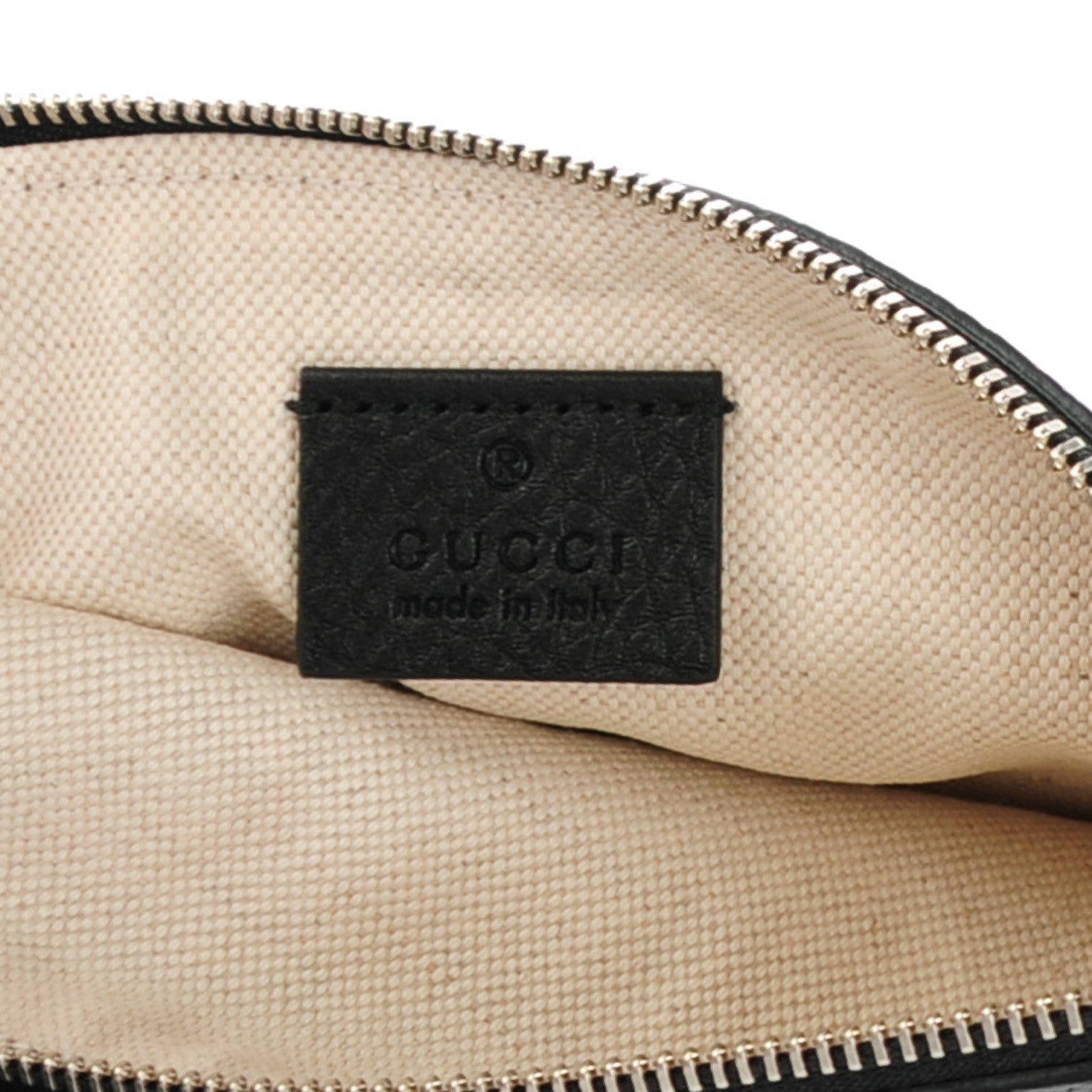 Gucci Pebbled Calfskin Zip Pouch Black 7 of 8