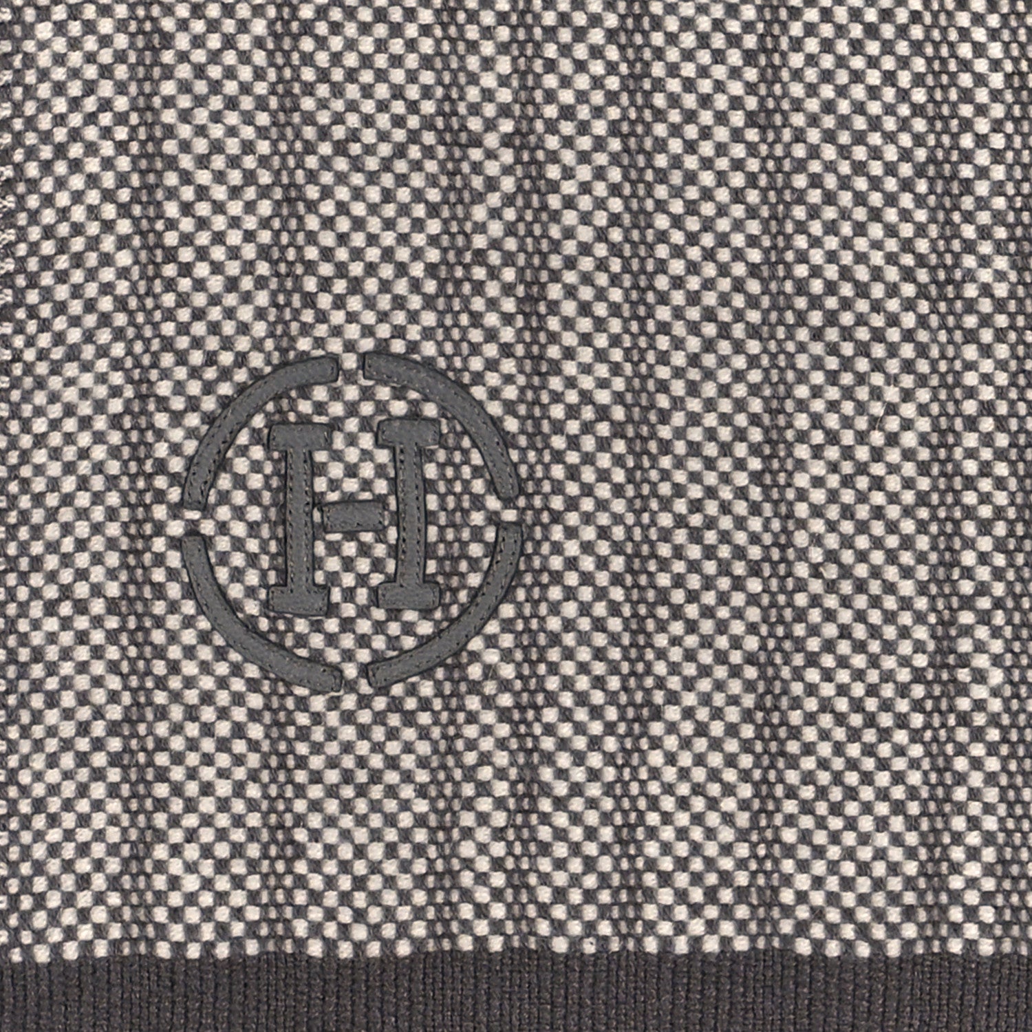 Hermes Cashmere Panama Rayee Muffler Gris Chaud Naturel 3 of 4