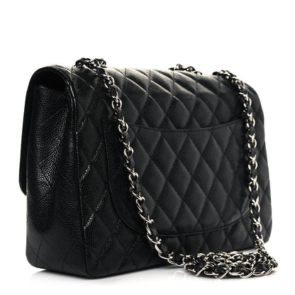 Chanel Caviar Quilted Jumbo Single Flap Black 3 of 10