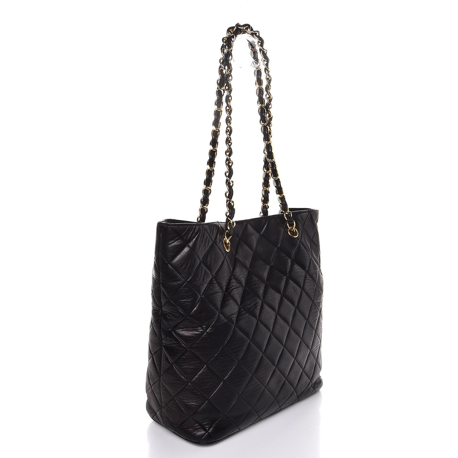 Chanel Lambskin Quilted Tote Black 3 of 8