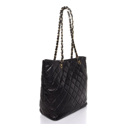 Chanel Lambskin Quilted Tote Black 3 of 8
