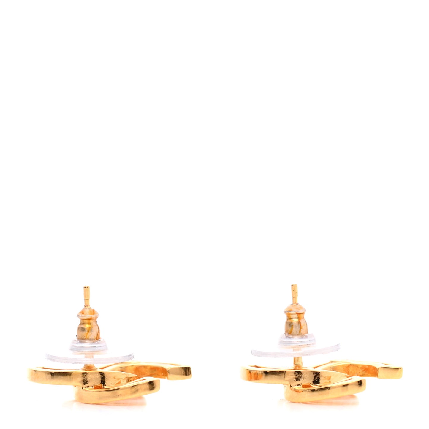 Metal Obazine CC Earrings Gold