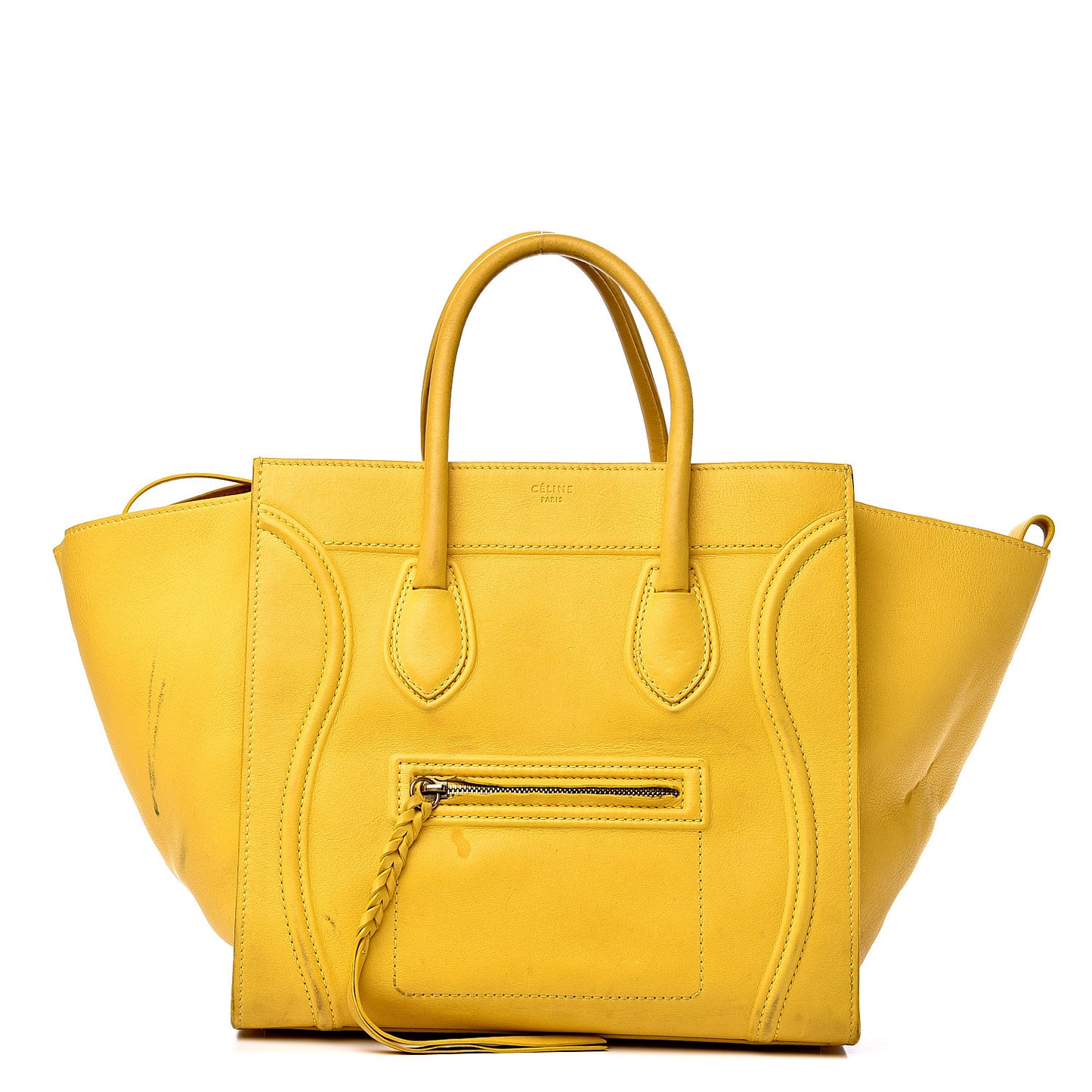 Supple Calfskin Medium Phantom Luggage Yellow