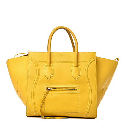 Celine Supple Calfskin Medium Phantom Luggage Yellow 1 of 24