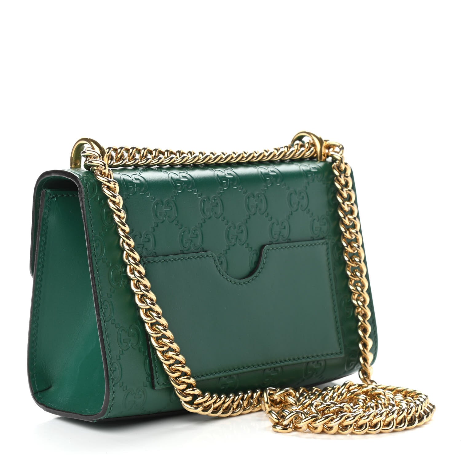 Gucci Guccissima Small Padlock Shoulder Bag Emerald 3 of 12