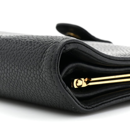 Chanel Caviar Timeless CC Zipped Pocket Wallet Black 12 of 17