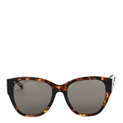 Chanel Acetate Polarized Butterfly CC Sunglasses 5412-A Tortoise 2 of 7