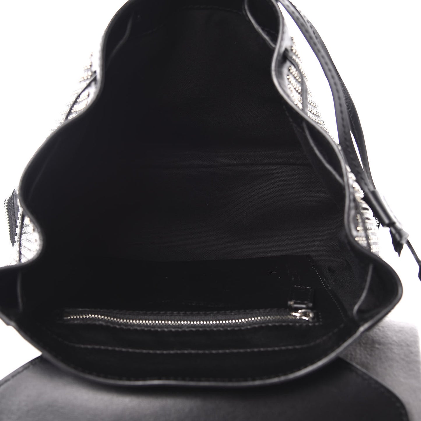 Calfskin Grommet Backpack Black