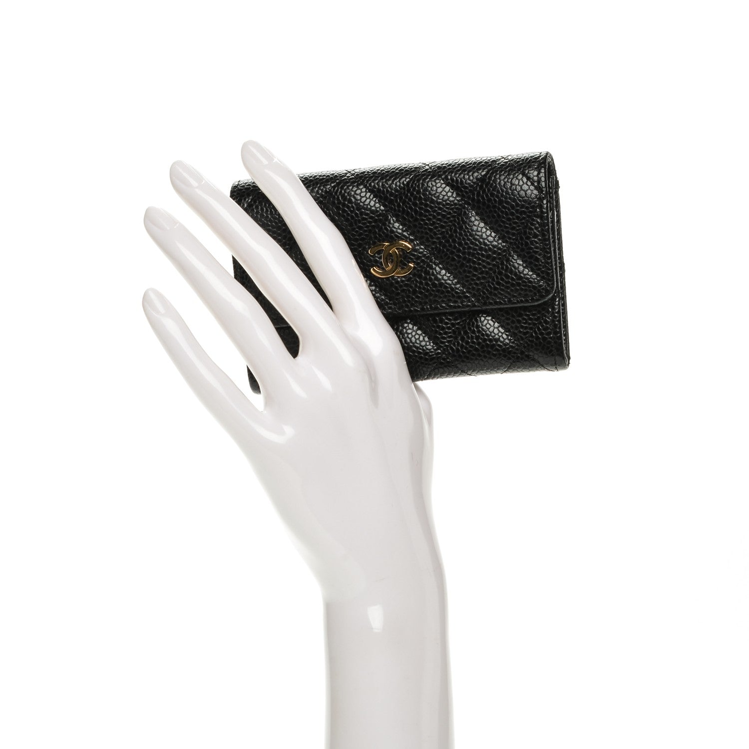 Chanel Caviar Quilted Flap Card Holder Black 2 of 8