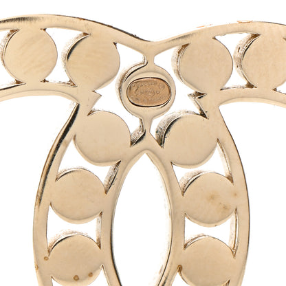 Chanel Crystal CC Brooch Light Gold 3 of 7