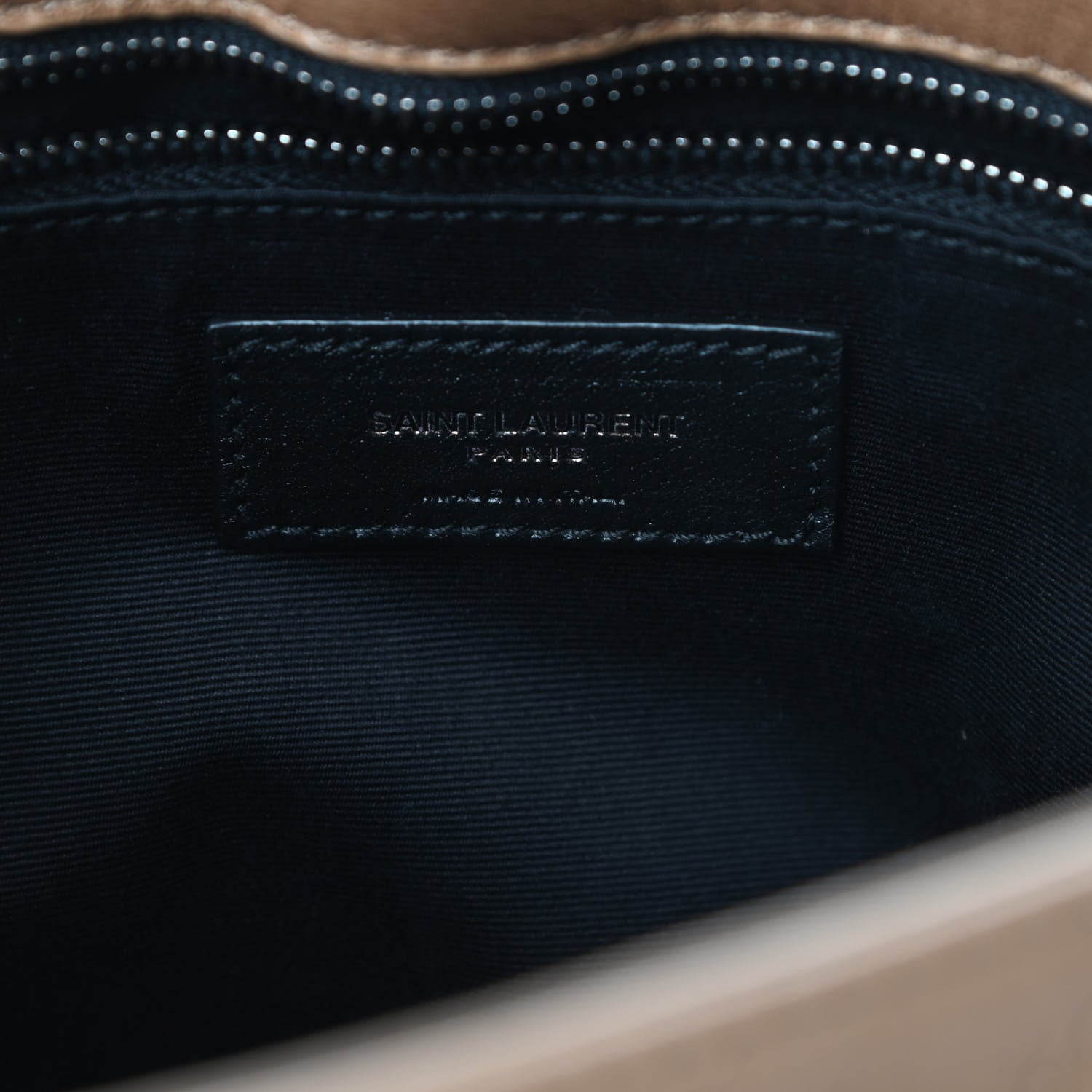 Saint Laurent Crinkled Calfskin Matelasse Monogram Medium Niki Chain Satchel Natural Tan 7 of 12