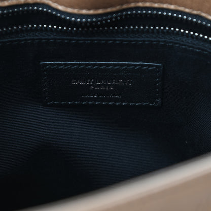 Saint Laurent Crinkled Calfskin Matelasse Monogram Medium Niki Chain Satchel Natural Tan 7 of 12