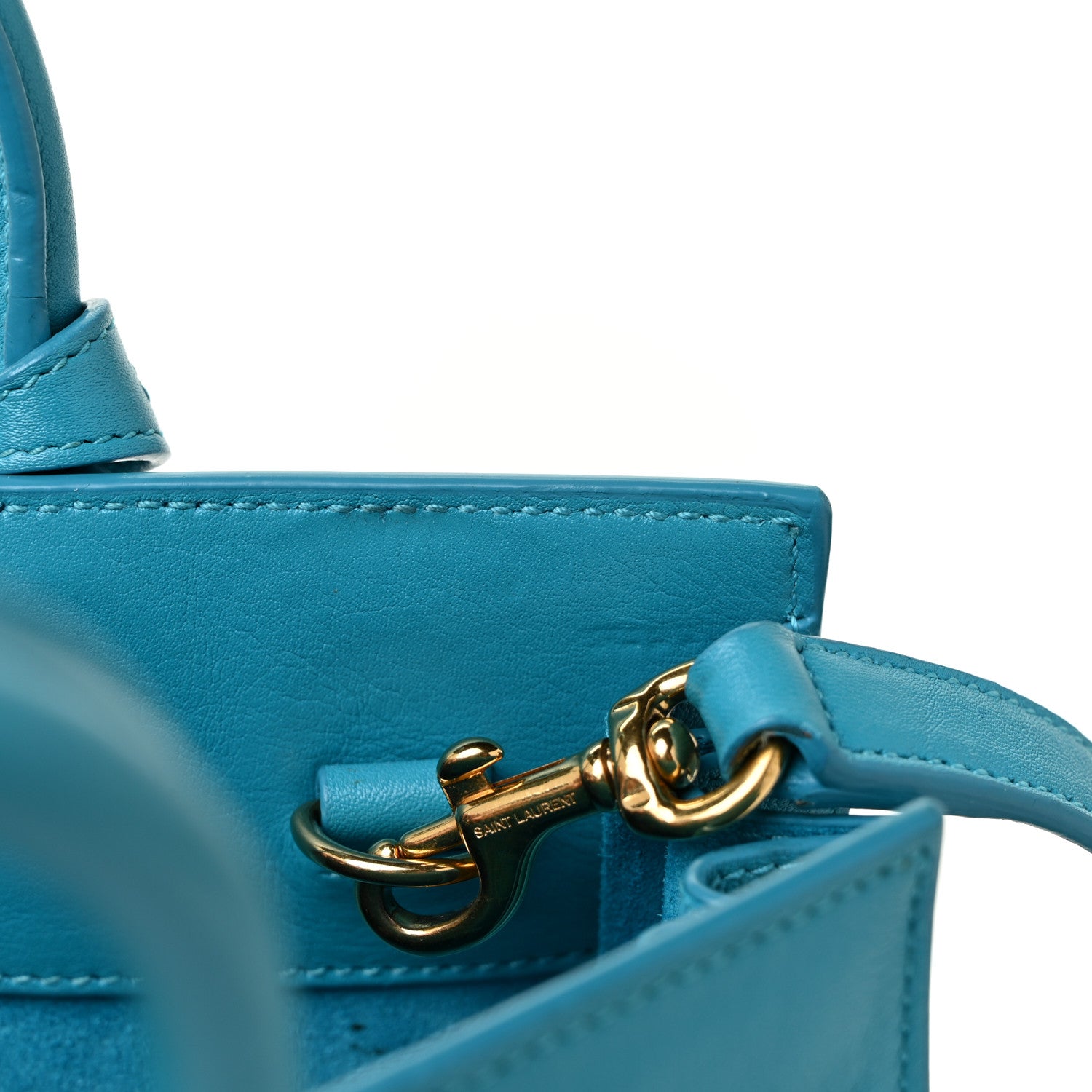 Saint Laurent Calfskin Nano Sac De Jour Turquoise 11 of 16