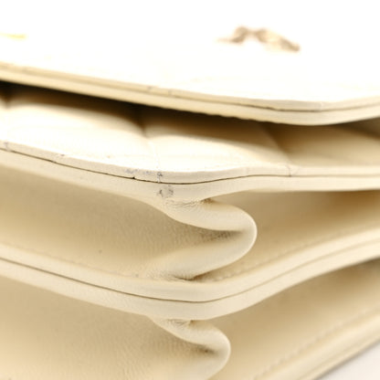 Chanel Lambskin Quilted Trendy CC Dual Handle Clutch With Chain Light Beige 11 of 12