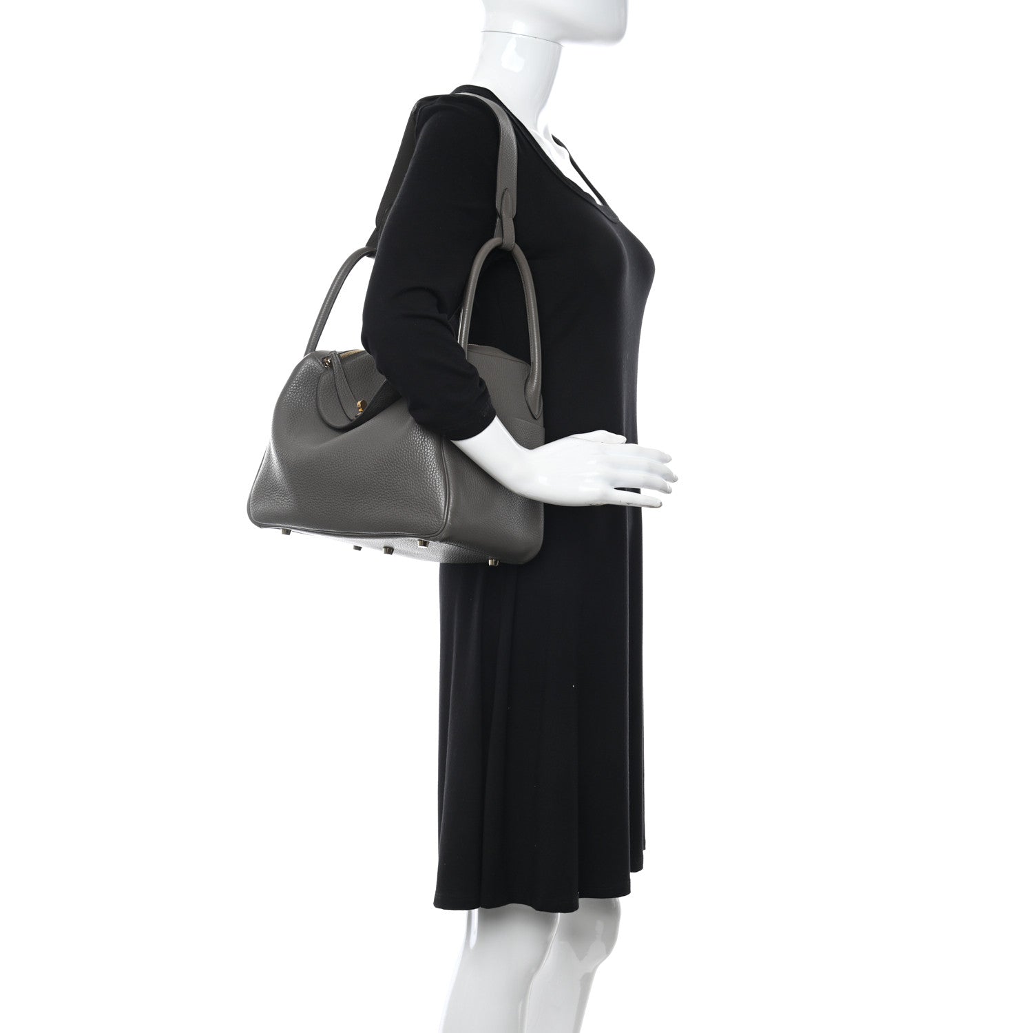 Hermes Taurillon Clemence Lindy 30 Etain 2 of 11