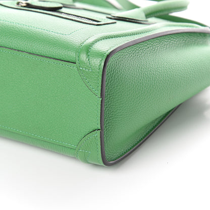 Celine Drummed Calfskin Nano Luggage Mint 8 of 8
