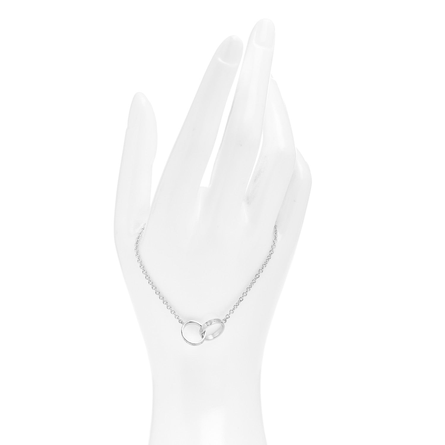 Cartier 18K White Gold Interlocking LOVE Bracelet 2 of 4