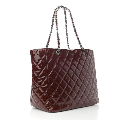 Chanel Patent Quilted Large Chic and Glitter Tote Dark Red 3 of 11