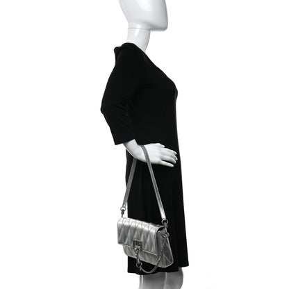 Givenchy Metallized Canvas Charm Shoulder Bag Silver 2 of 8