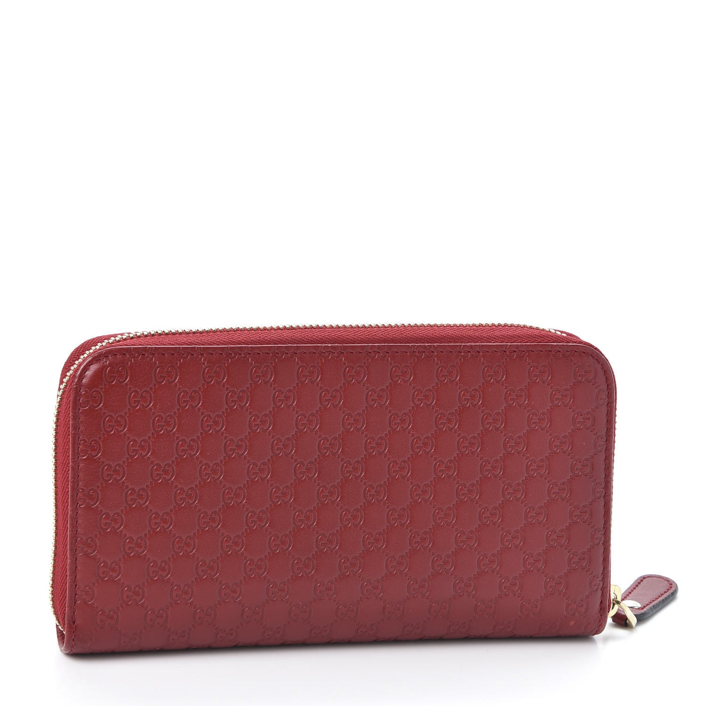 Microguccissima Zip Around Wallet Red