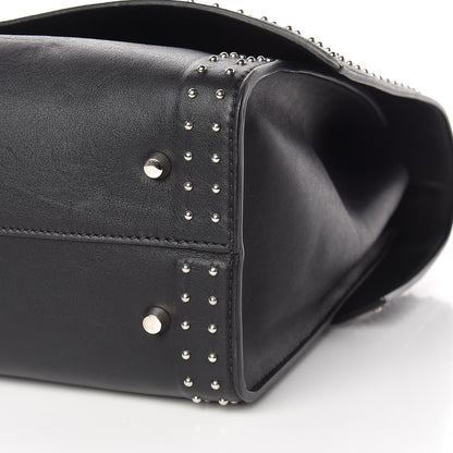 Givenchy Grained Calfskin Studded Medium Shark Lock Satchel Black 12 of 15