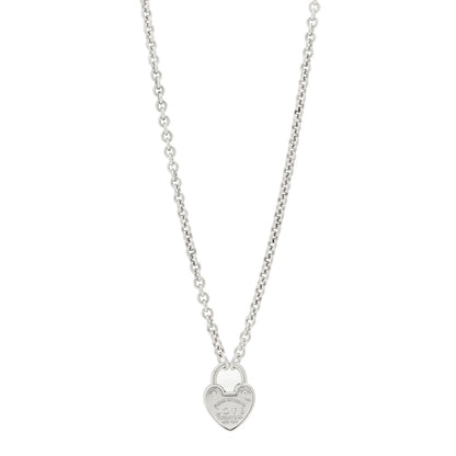Tiffany Sterling Silver Return To Tiffany Love Heart Lock Pendant Necklace 1 of 5