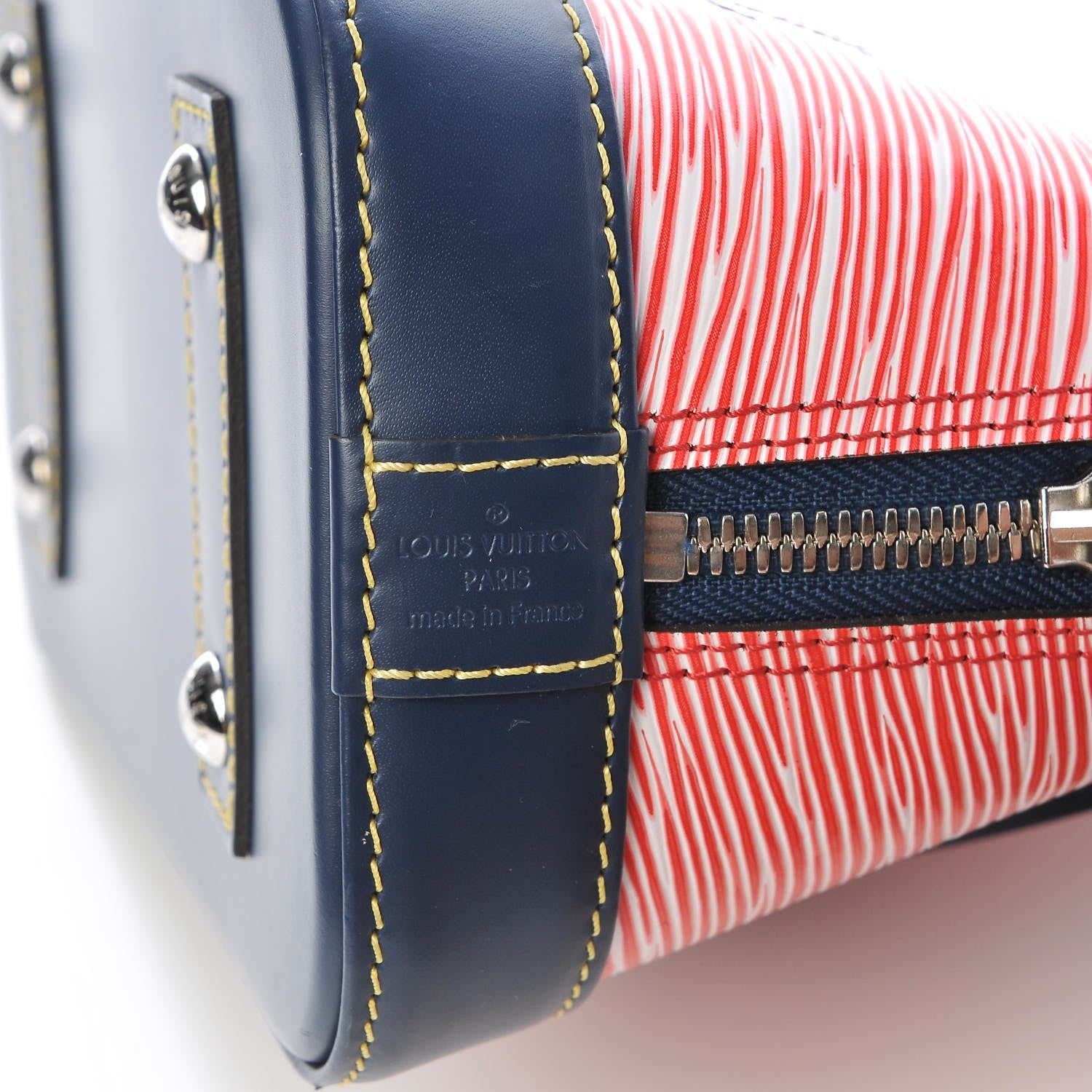 Louis Vuitton Epi Alma BB Denim Red 6 of 6