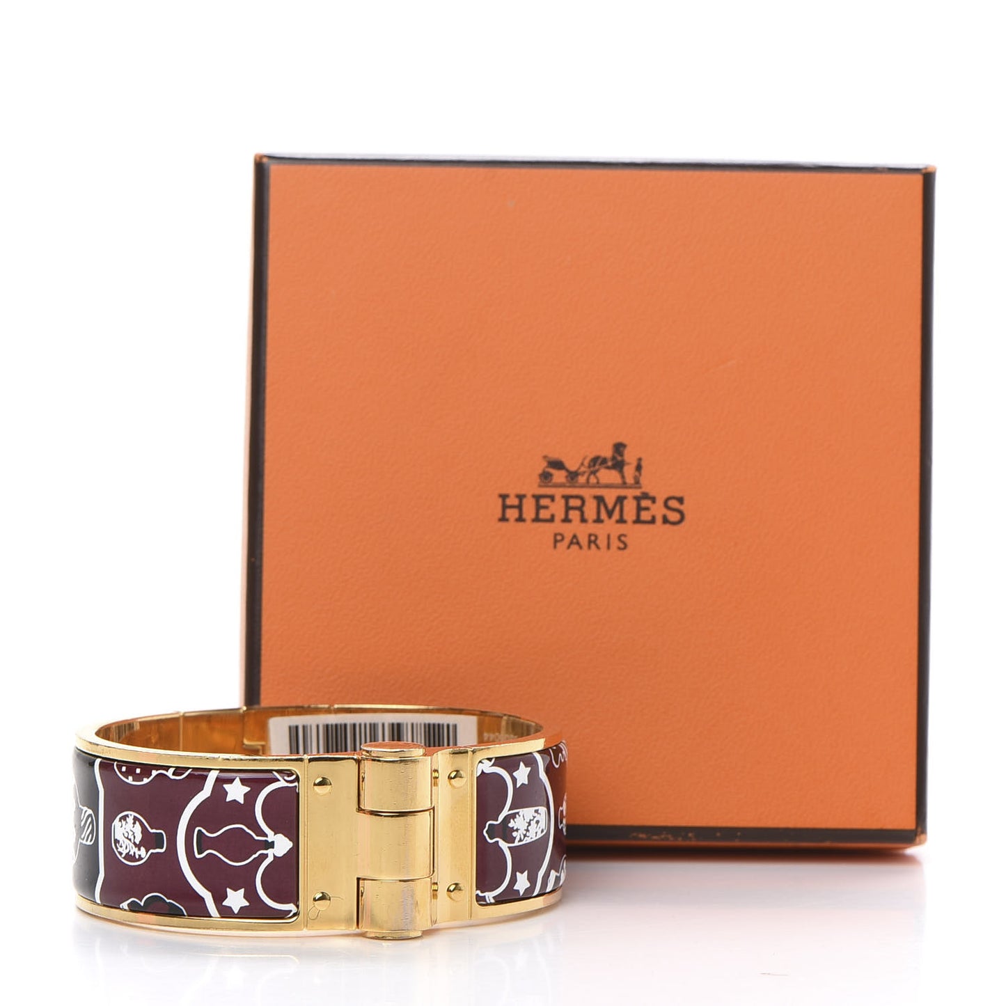 Enamel Printed Wide Flacons Bandana Hinged Bracelet S Tropical Club