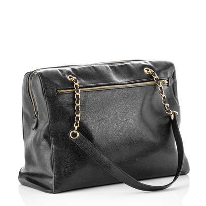 Chanel Caviar Large CC Shoulder Bag Black 3 of 12
