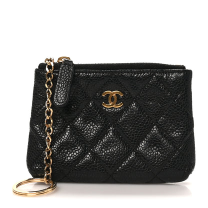Chanel Caviar Quilted Key Holder Case Black 1 of 9