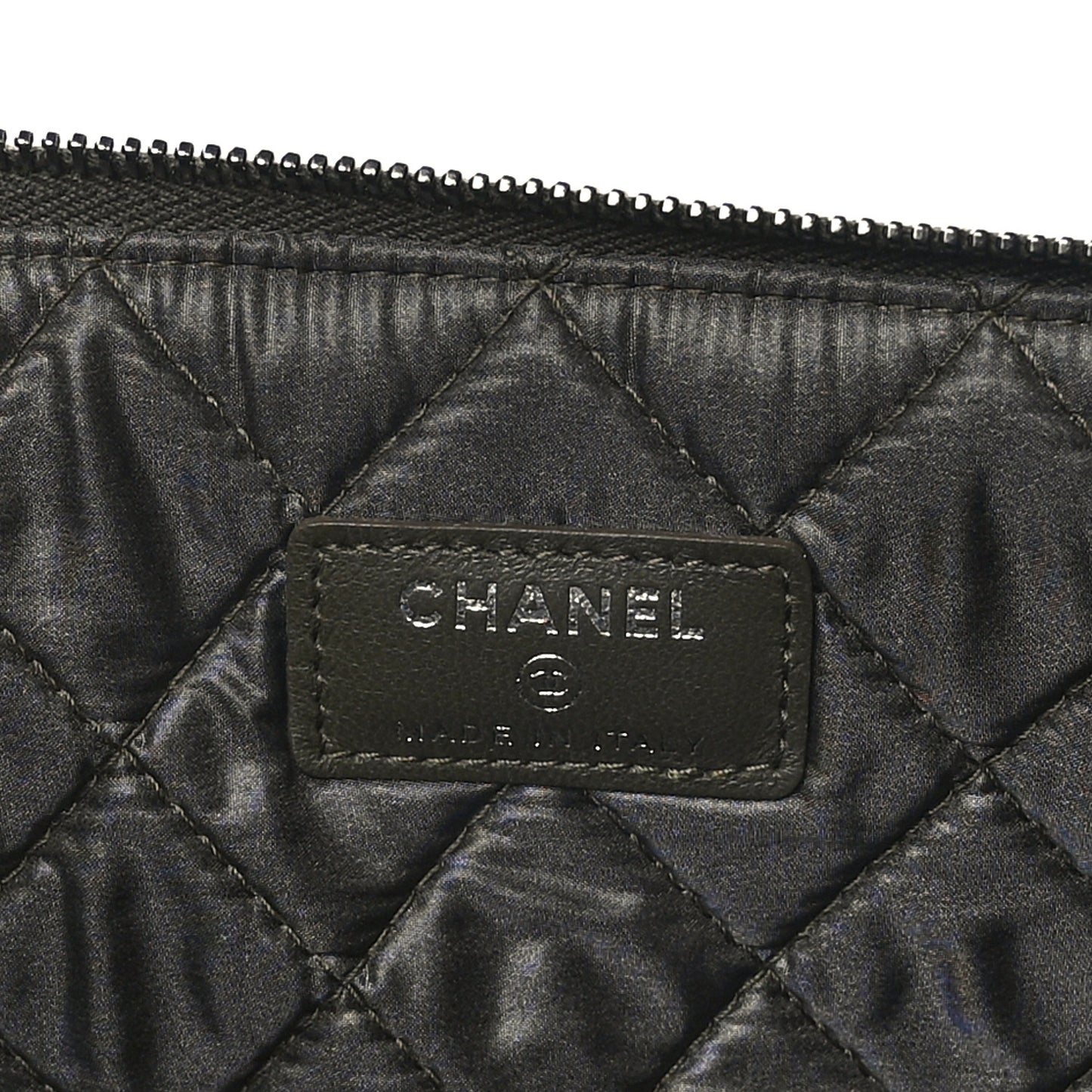Caviar Quilted Large Boy Cosmetic Case Dark Green