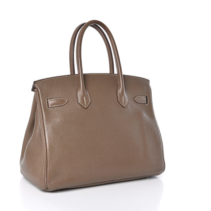 Hermes Taurillon Clemence Birkin 30 Etoupe 3 of 31