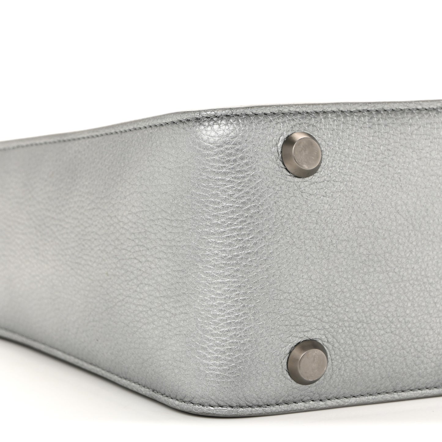 Metallic Calfskin XS Tool 2.0 North-South Tote Silver