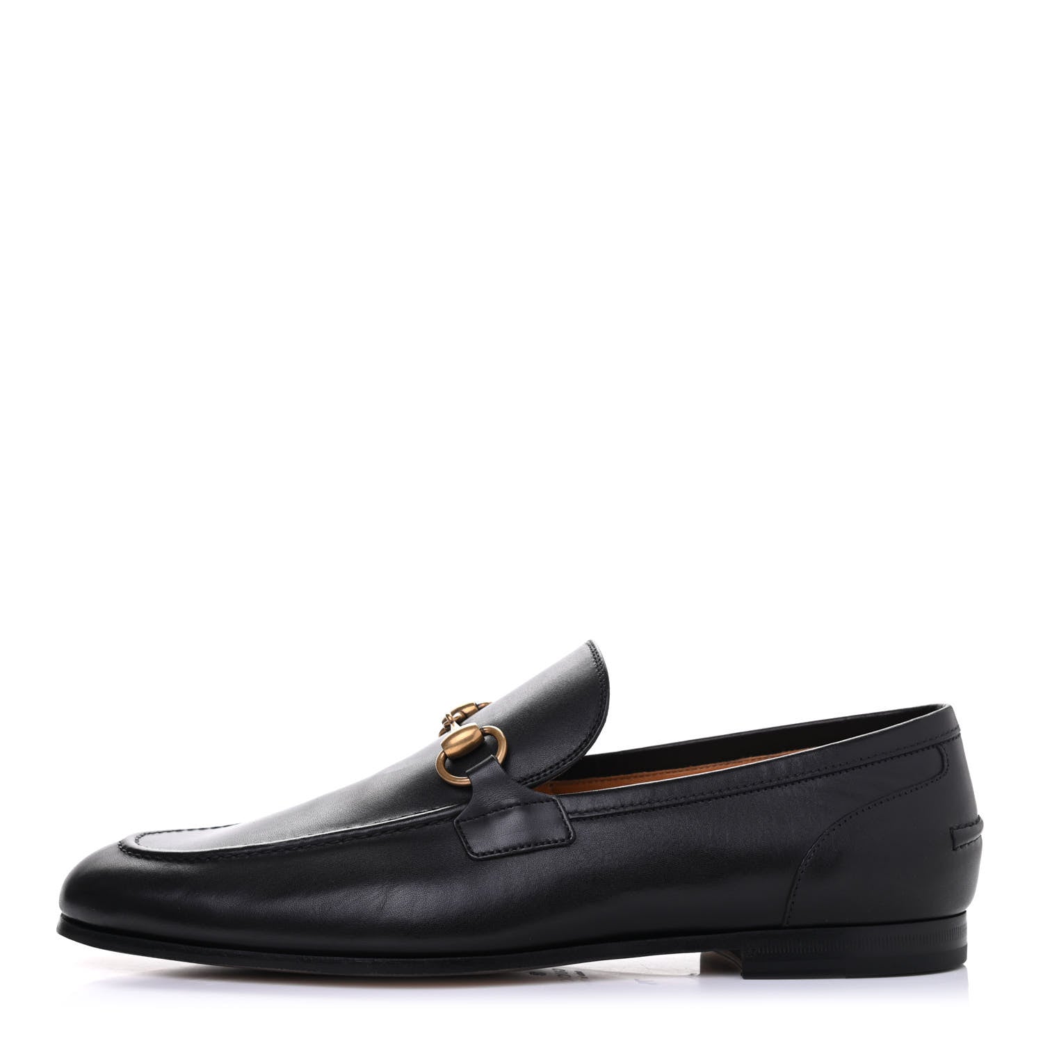 Gucci Calfskin Horsebit Mens Jordaan Loafers 7.5 Black 1 of 4