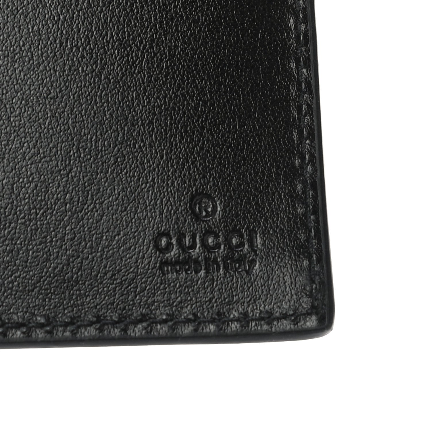 Gucci Plutone Calfskin Logo Bi-Fold Wallet Black 6 of 10