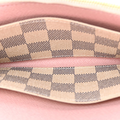 Louis Vuitton Damier Azur Emilie Wallet Rose Ballerine 5 of 9