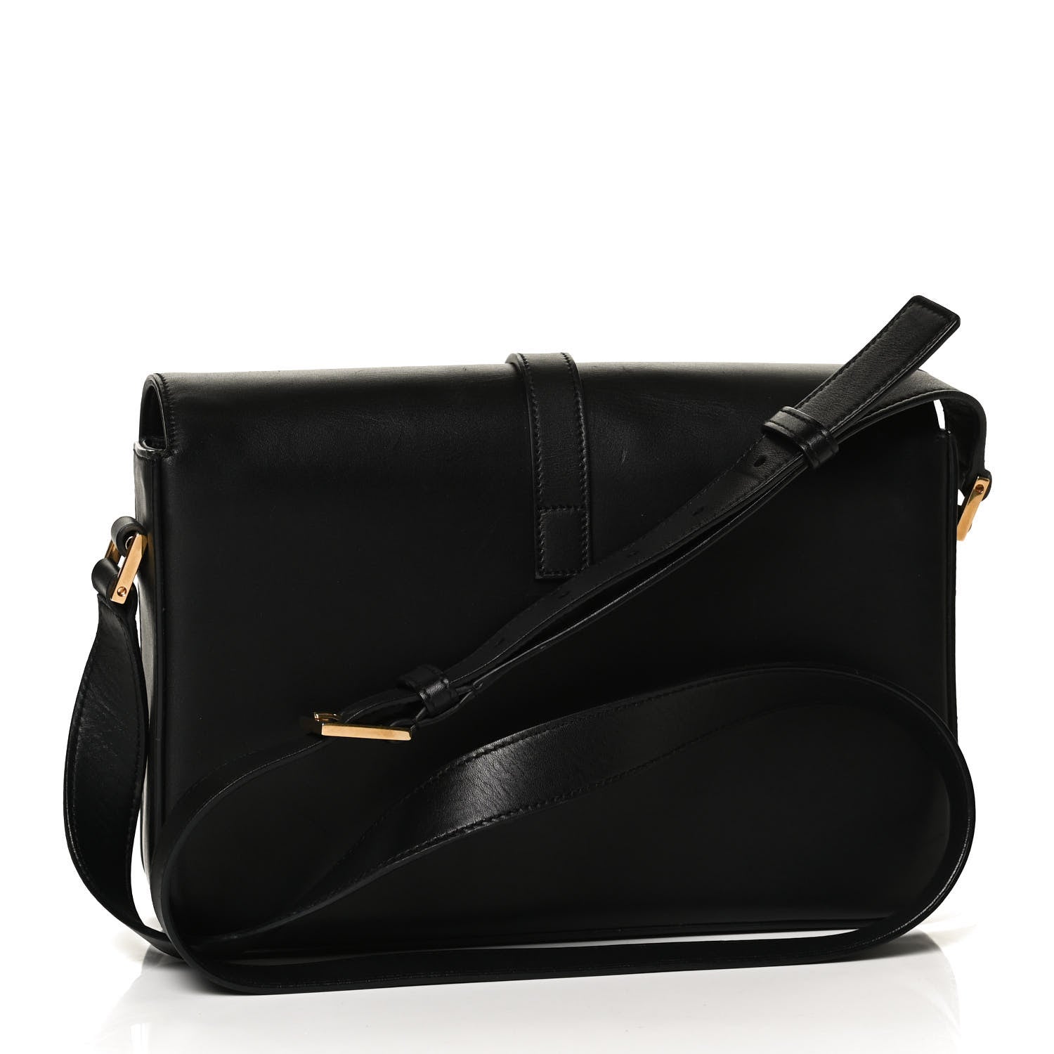 Saint Laurent Smooth Calfskin Medium Classic Monogram Universite Bag Black 3 of 9