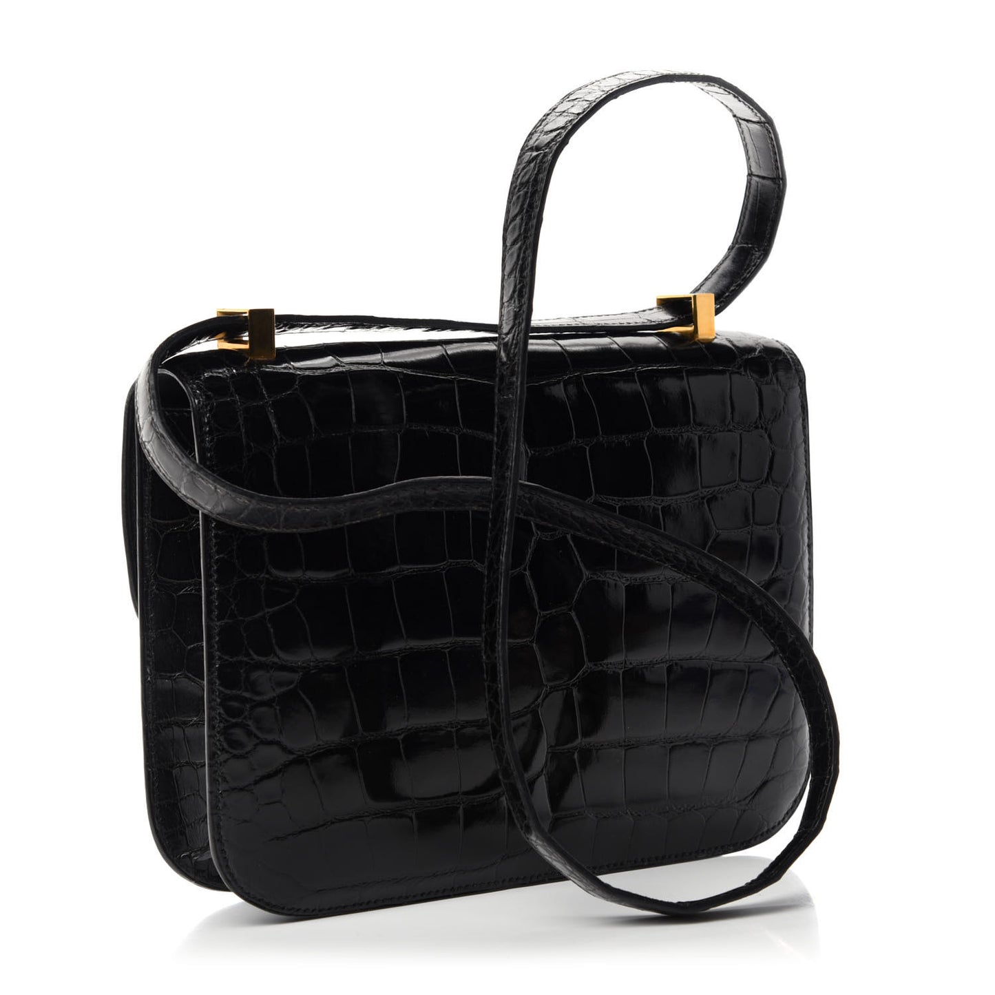 Shiny Alligator Constance 23 Black