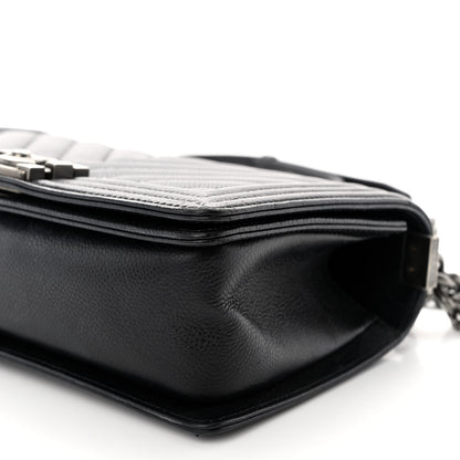 Chanel Caviar Chevron Quilted Medium Boy Flap Black 10 of 10