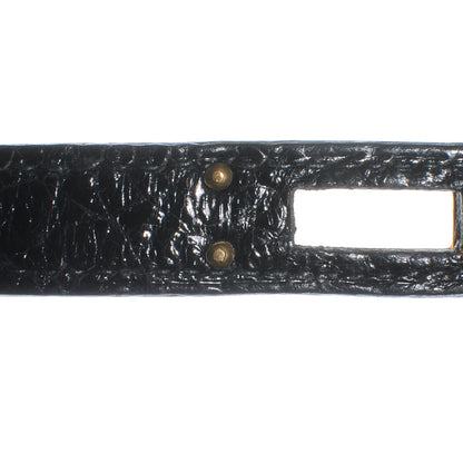Hermes Shiny Alligator Kelly Sport PM Bag Black 6 of 8